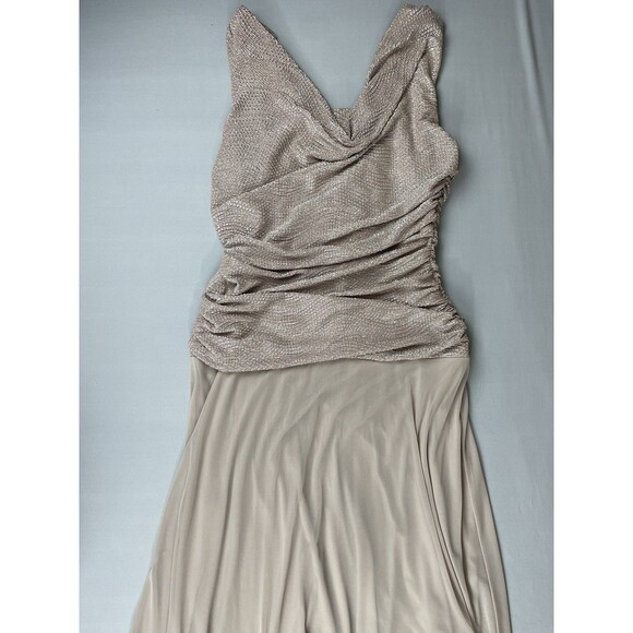 R&M Richards Long Formal Cowl Neck Dress Women's 14 Pastel RosePink Wedding Prom - Picture 14 of 15